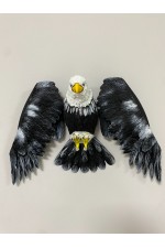Şekilli Duvara Monte Askılık - Kartal ( Siyah - Beyaz )